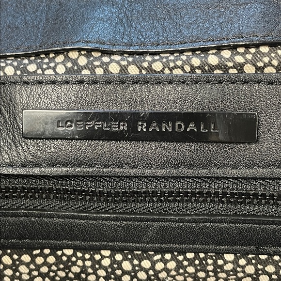 Loeffler Randall Junior Work Tote Bag Black Leather Studded 2 Way - Picture 14 of 15